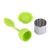 Il silicone per foglie per uso alimentare produce filtri da tè in acciaio inossidabile per bustine di tè, consegna casuale di colori, Leaf Shape