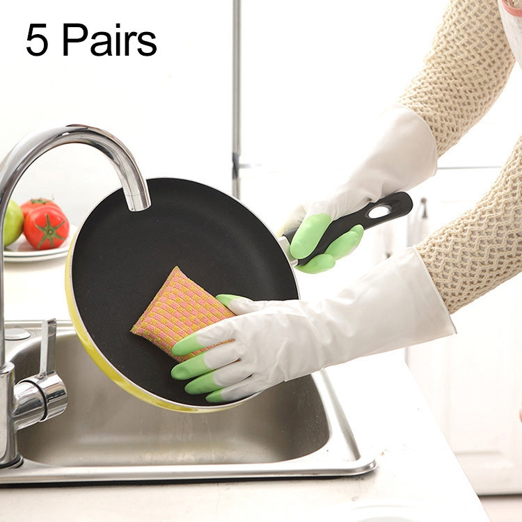 5 paia di vendita Shark Lavori domestici Pulizia Guanti in lattice PVC Impermeabili Addensare Guanti per lavaggio lavanderia