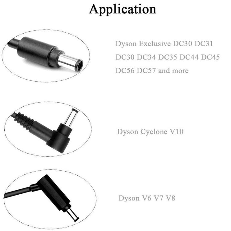 Adattatore caricabatterie per aspirapolvere 24,35 V per Dyson V8 V7 V6 DC58 / 59 / 60 / 72 / 74