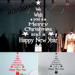 Benedizione dell'albero di Natale Soggiorno Finestra Porta in vetro Decorazione adesivo da parete rimovibile di Natale, Blessing Christmas Tree (Black), Blessing Christmas Tree (Red), Blessing Christmas Tree (White)