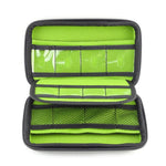 Borsa da viaggio portatile multifunzione in materiale EVA per dispositivi digitali per telefono/power bank/disco USB/disco SD/console PSP, dimensioni interne: 16,5*9,5*3,8 cm