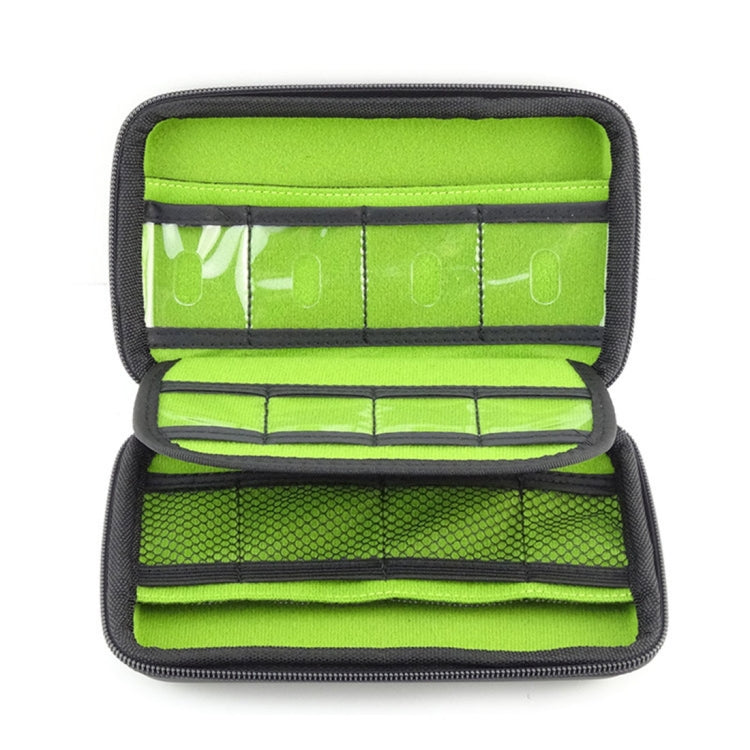 Borsa da viaggio portatile multifunzione in materiale EVA per dispositivi digitali per telefono/power bank/disco USB/disco SD/console PSP, dimensioni interne: 16,5*9,5*3,8 cm