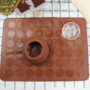 Cuscinetto in silicone di grandi dimensioni per arrosti da cucina + vaso con cornice + scatola colorata per stampi per macaron, Macaron Mold Suit