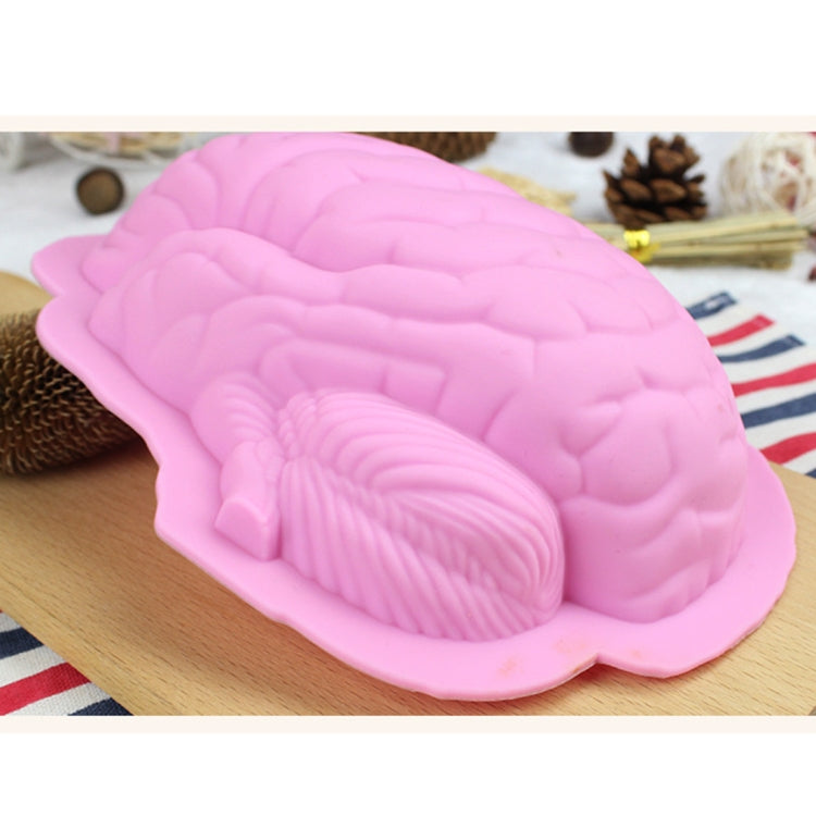 Stampo per dessert in silicone a forma di cervello umano, stampo per torta di Halloween, budino, Brain Shape