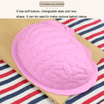 Stampo per dessert in silicone a forma di cervello umano, stampo per torta di Halloween, budino, Brain Shape