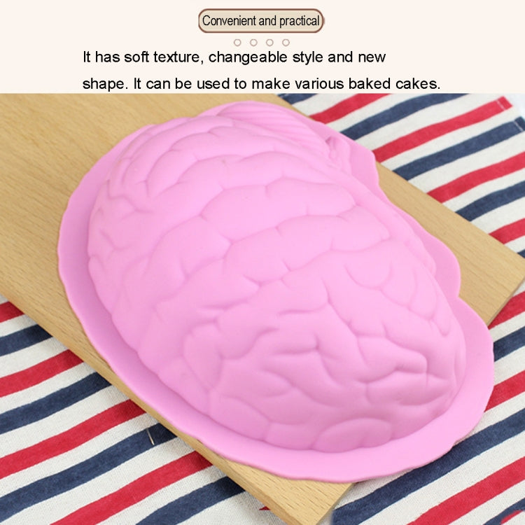 Stampo per dessert in silicone a forma di cervello umano, stampo per torta di Halloween, budino, Brain Shape