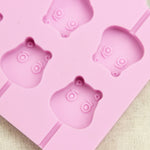 Stampi per cioccolato in silicone fai-da-te da 12 capacità (forma lecca-lecca), Cherry Blossoms Shape, Cow Shape, Lollipop Shape