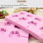 Stampi per cioccolato in silicone fai-da-te da 12 capacità (forma lecca-lecca), Cherry Blossoms Shape, Cow Shape, Lollipop Shape