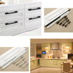 2049-160 Maniglia per porta dell'armadio con cassetto Maniglia in lega di alluminio Maniglia per porta diritta, 2049-160 (Black), 2049-160 (White)