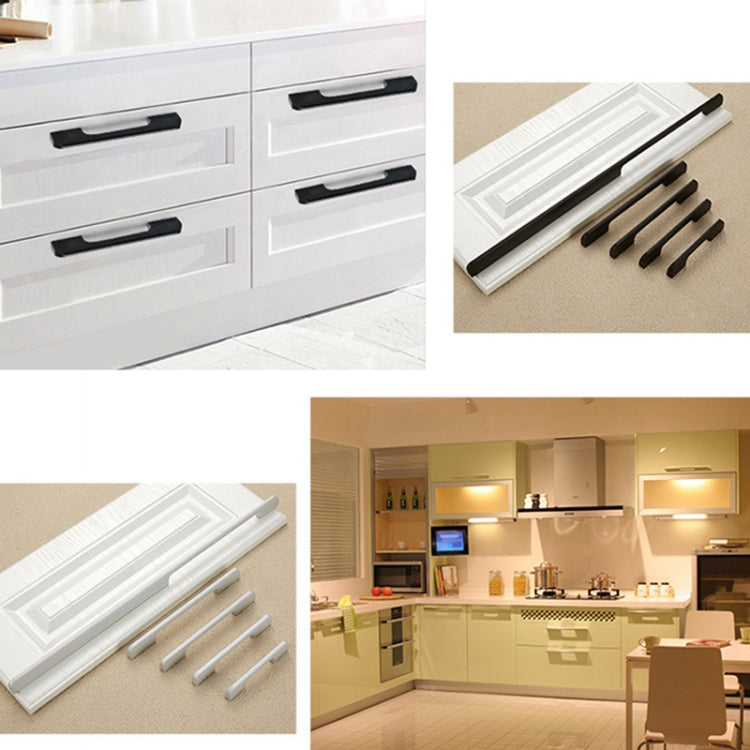 2049-160 Maniglia per porta dell'armadio con cassetto Maniglia in lega di alluminio Maniglia per porta diritta, 2049-160 (Black), 2049-160 (White)