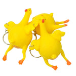12 pezzi giocattoli antistress pollo e uova in lattice