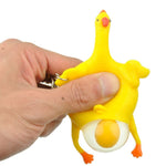 12 pezzi giocattoli antistress pollo e uova in lattice