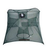 Rete da pesca pieghevole automatica a 4 fori in nylon per gamberetti, granchi, pesciolini, trappola per pesci, rete da pesca, 4 Holes