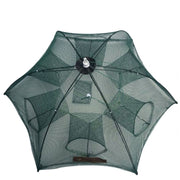 Rete da pesca pieghevole automatica a 6 fori, trappola per gamberetti, granchi, pesciolini, rete da pesca in nylon, 6 Holes