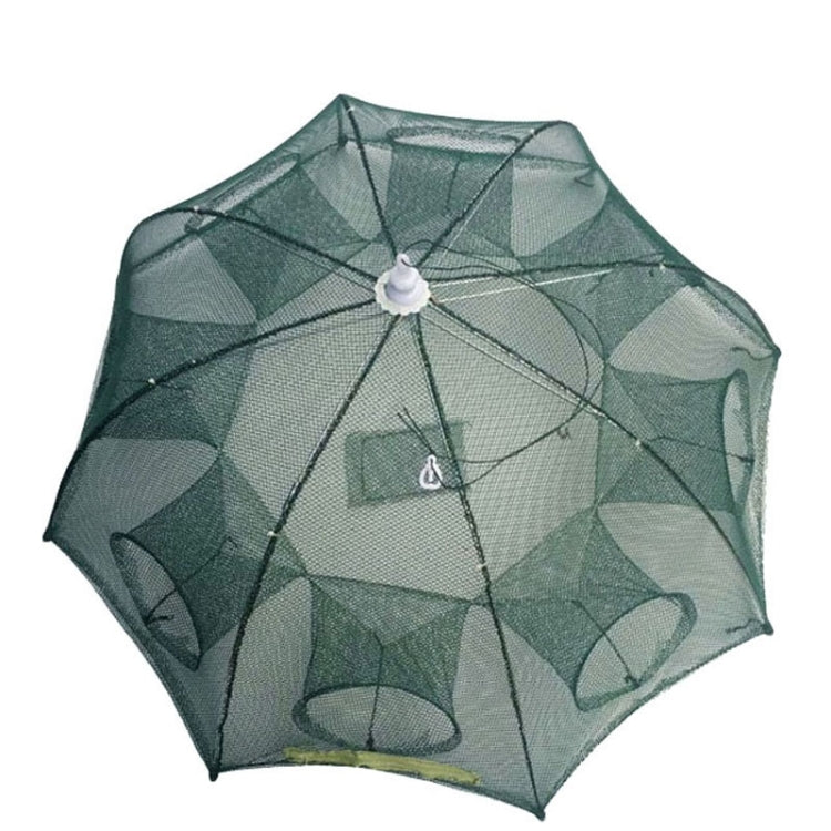Attrezzatura da pesca con rete da pesca pieghevole automatica a 8 fori in nylon per gamberetti granchi pesciolini trappola per pesci, 8 Holes