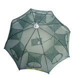 Attrezzatura da pesca con rete da pesca pieghevole automatica a 8 fori in nylon per gamberetti granchi pesciolini trappola per pesci, 8 Holes