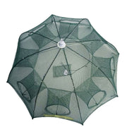 Attrezzatura da pesca con rete da pesca pieghevole automatica a 8 fori in nylon per gamberetti granchi pesciolini trappola per pesci, 8 Holes