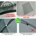Attrezzatura da pesca con rete da pesca pieghevole automatica a 8 fori in nylon per gamberetti granchi pesciolini trappola per pesci, 8 Holes