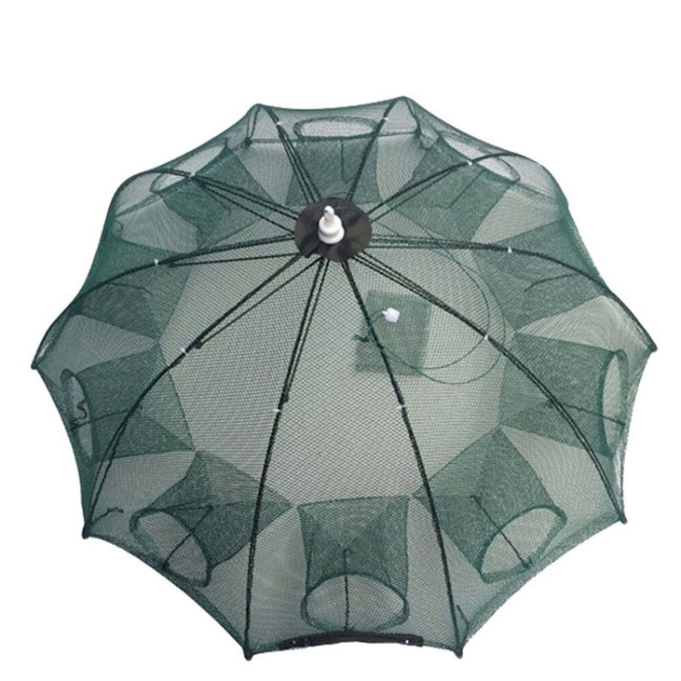Attrezzatura da pesca con rete da pesca pieghevole automatica a 10 fori in nylon per gamberetti granchi pesciolini trappola per pesci, 10 Holes