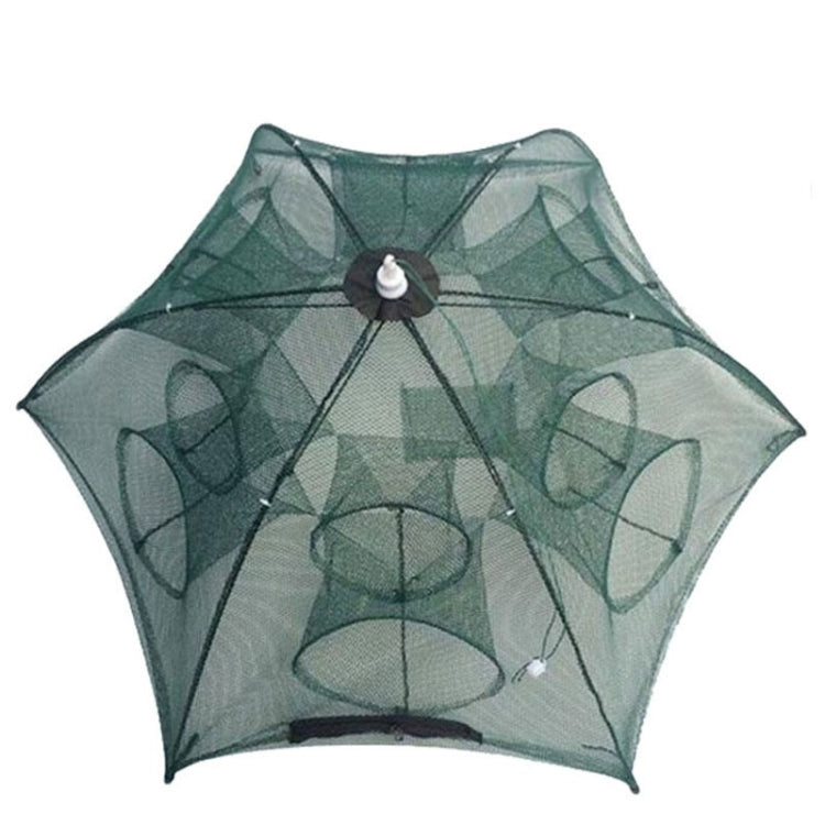 Attrezzatura da pesca con rete da pesca pieghevole automatica a 12 fori in nylon per gamberetti granchi pesciolini trappola per pesci, 12 Holes