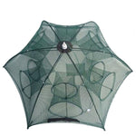 Attrezzatura da pesca con rete da pesca pieghevole automatica a 12 fori in nylon per gamberetti granchi pesciolini trappola per pesci, 12 Holes