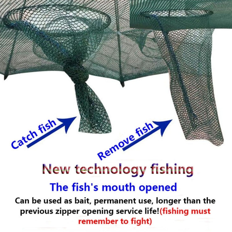 Attrezzatura da pesca con rete da pesca pieghevole automatica a 16 fori in nylon per gamberetti granchi pesciolini trappola per pesci, 16 Holes