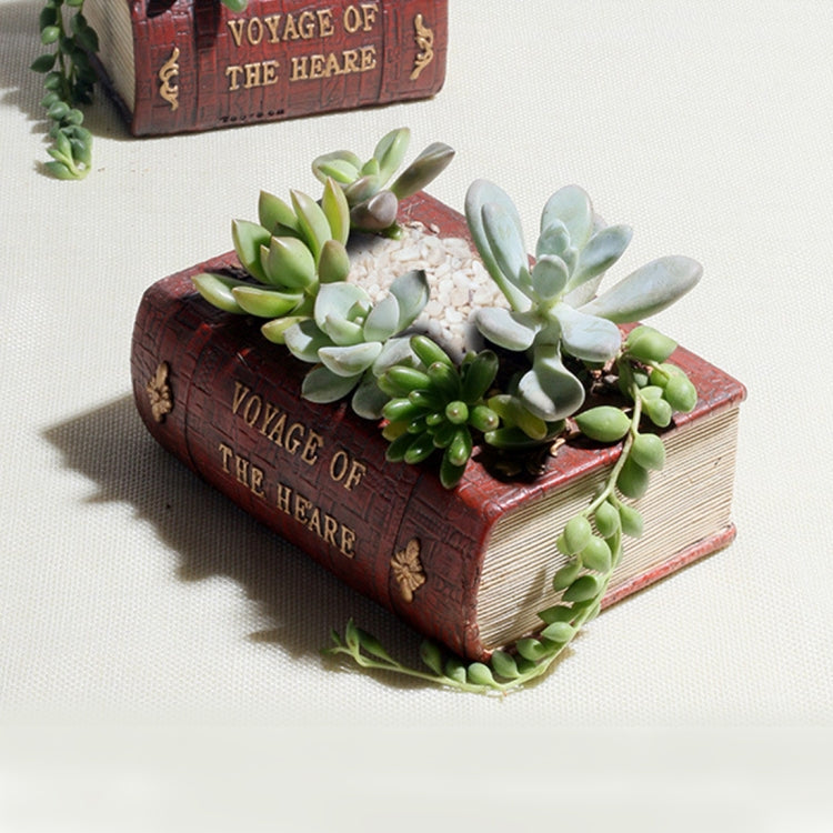 Vasi per libri di letteratura retrò Vaso per fiori vintage per fioriere per fiori succulenti cactus erbe per piante vaso per fiori, dimensioni: 10,5 * 8 * 5 cm, Size: 10.5*8*5cm