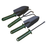 Set attrezzi da giardino 4 pezzi con manico in plastica