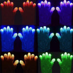 Guanti luminosi con paillettes e LED per feste