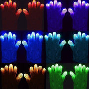 1 paio di guanti luminosi con paillettes Guanti con flash LED Forniture per danza e feste Halloween, Natale e altri accessori per festival, Sequins Glowing Gloves