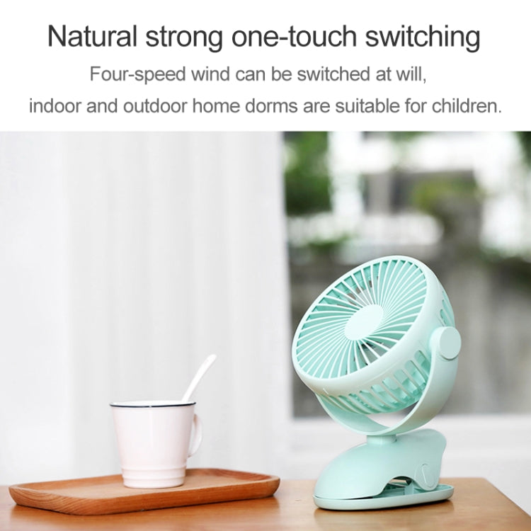 OCUBE D603 4W USB Charging Portable Desk Fan Clip Fan with 4 Speed ​​Control