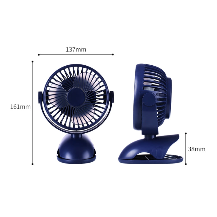 OCUBE D603 4W USB Charging Portable Desk Fan Clip Fan with 4 Speed ​​Control