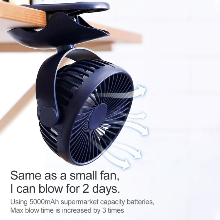 OCUBE D603 4W USB Charging Portable Desk Fan Clip Fan with 4 Speed ​​Control