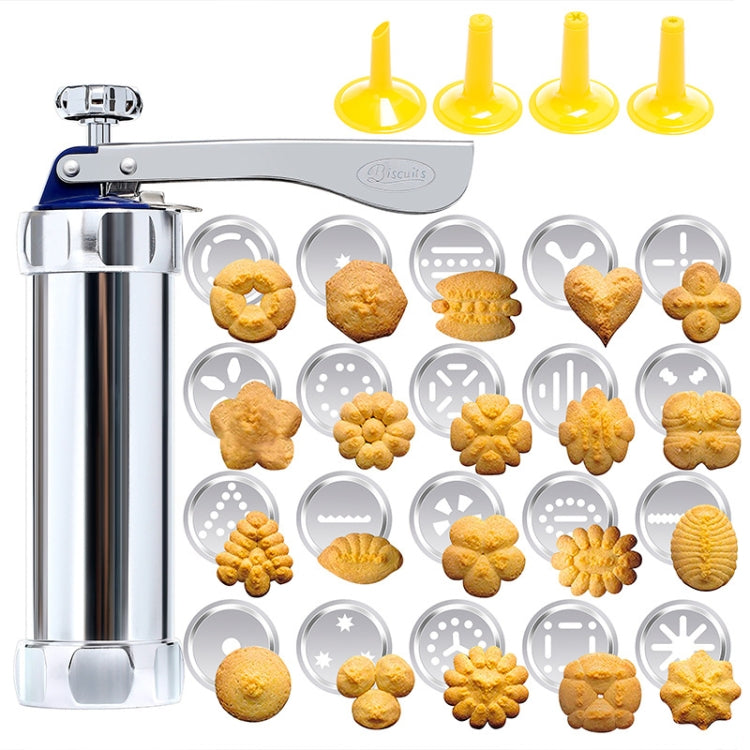 Stampo per macchine utensili per biscotti multifunzionali per uso domestico che decora dolci fai da te montati con 20 stampi e 4 ugelli, Multi-function silver, Multi-function Green