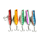 Esche da pesca artificiali Popper bioniche 6 cm con ganci