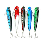 HENGJIA Esche bioniche popper da pesca artificiali in plastica Esche da pesca ecologiche con ganci, Lunghezza: 9 cm, Consegna colore casuale, Length: 9 cm