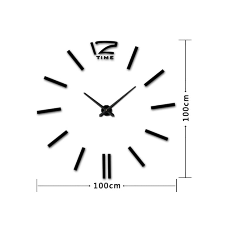 Orologio muto da 39 pollici per camera da letto, casa e ufficio, moderno, senza cornice, grande adesivo da parete a specchio 3D fai da te, MH101  (Black), M001 (Gold), M001 (Silver)