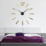 Orologio muto da 39 pollici per camera da letto, casa e ufficio, moderno, senza cornice, grande adesivo da parete a specchio 3D fai da te, MH101  (Black), M001 (Gold), M001 (Silver)