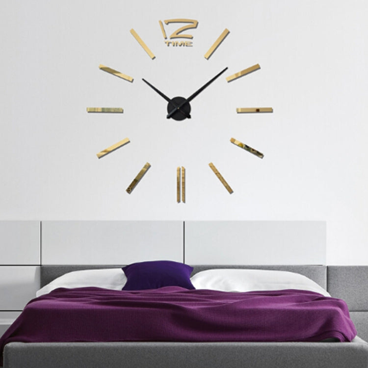 Orologio muto da 39 pollici per camera da letto, casa e ufficio, moderno, senza cornice, grande adesivo da parete a specchio 3D fai da te, MH101  (Black), M001 (Gold), M001 (Silver)