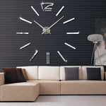 Orologio muto da 39 pollici per camera da letto, casa e ufficio, moderno, senza cornice, grande adesivo da parete a specchio 3D fai da te, MH101  (Black), M001 (Gold), M001 (Silver)