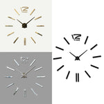 Orologio muto da 39 pollici per camera da letto, casa e ufficio, moderno, senza cornice, grande adesivo da parete a specchio 3D fai da te, MH101  (Black), M001 (Gold), M001 (Silver)