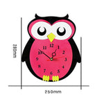 Orologio da parete rotondo al quarzo, muto, a forma di batteria, da 11 x 10 pollici, per camera da letto per bambini, senza ticchettio, Owl, Balloon