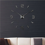 Camera da letto Decorazione della casa Orologio Specchio 3D senza cornice Grande adesivo da parete fai da te Orologio muto, Dimensioni: 100 * 100 cm, 3M013S (Black), 3M013S (Gold), 3M013S (Silver)