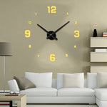 Orologio da parete specchiato 3D senza cornice 100x100 cm