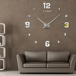 Orologio da parete specchiato 3D senza cornice 100x100 cm
