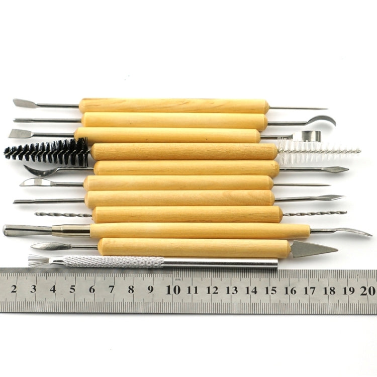 Set di coltelli multiuso per scultura in argilla fai-da-te in legno 11 in 1, Sculpture Utility Knife Set