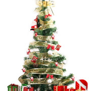 Nastro decorativo per albero di Natale in polvere glitterata da 2 m
