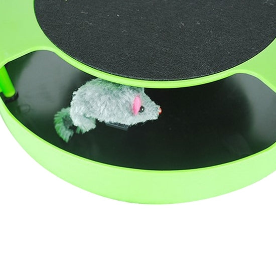 Articoli per animali domestici Gatto in plastica Catch the Mouse Giradischi interattivo Giocattoli per animali domestici, Turntable Pet Toys