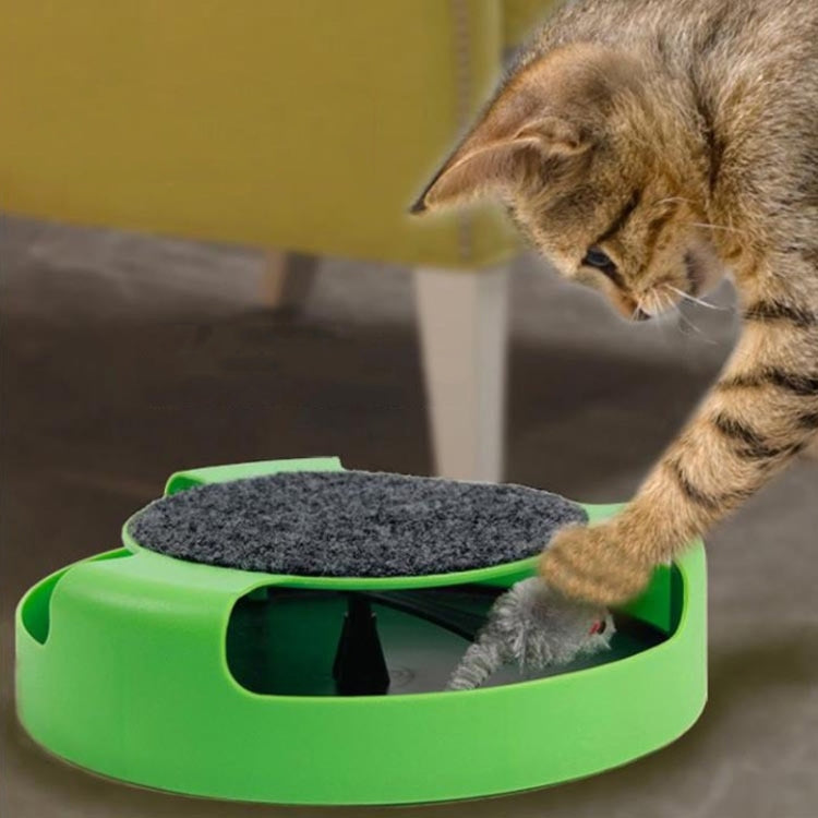 Articoli per animali domestici Gatto in plastica Catch the Mouse Giradischi interattivo Giocattoli per animali domestici, Turntable Pet Toys