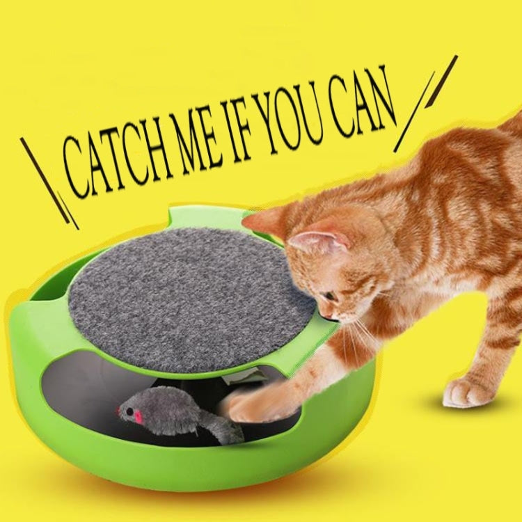 Articoli per animali domestici Gatto in plastica Catch the Mouse Giradischi interattivo Giocattoli per animali domestici, Turntable Pet Toys